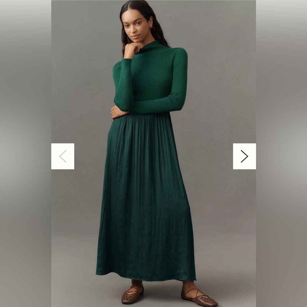 Anthropologie Pink Turtle Neck Sweater Dress